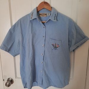 Button down denim shirt